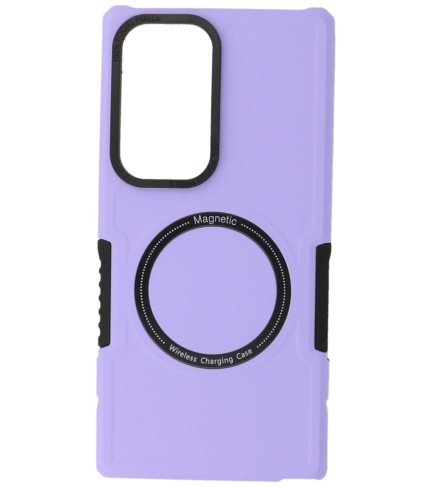 Magnetic Charging Case voor Samsung Galaxy S23 Ultra Purple