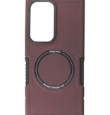Magnetic Charging Case for Samsung Galaxy S23 Ultra Burgundy Red
