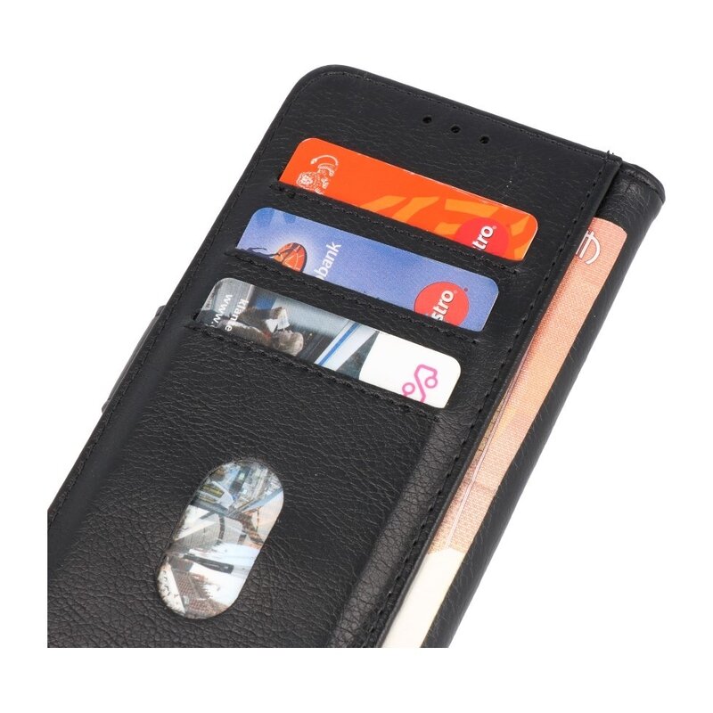 Custodia a portafoglio Bookstyle Custodia per iPhone 15 nera