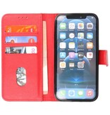 Étui portefeuille Bookstyle pour iPhone 15 Rouge