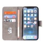 Étui portefeuille Bookstyle pour iPhone 15 Gris