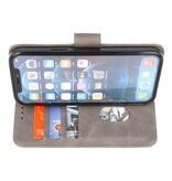 Bookstyle Wallet Cases Hülle für iPhone 15 Grau