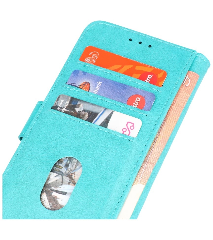 Bookstyle Wallet Cases Hülle für iPhone 15 Pro Grün