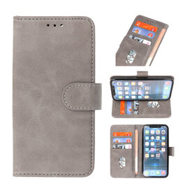 Bookstyle Wallet Cases Cover til iPhone 15 Pro Grå