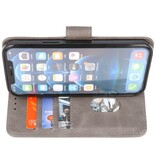Bookstyle Wallet Cases Hoesje voor iPhone 15 Pro Grijs