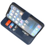 Étui portefeuille Bookstyle pour iPhone 15 Plus, bleu marine