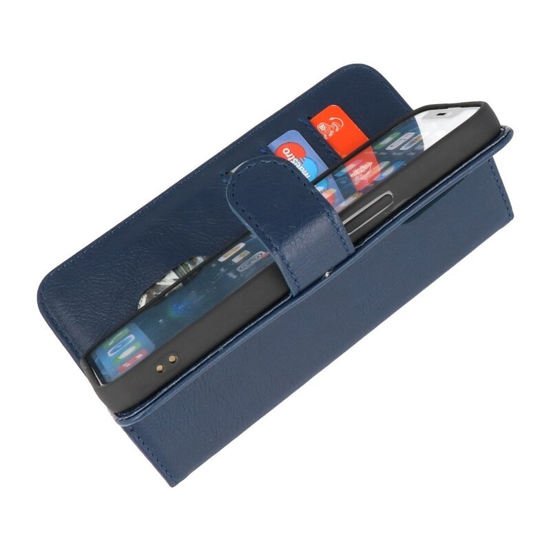 Funda Bookstyle Wallet Cases para iPhone 15 Plus Azul Marino