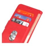 Étui portefeuille Bookstyle pour iPhone 15 Plus rouge
