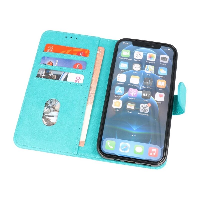 Bookstyle Wallet Cases Case for iPhone 15 Plus Green
