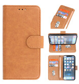 Étui portefeuille Bookstyle pour iPhone 15 Plus marron
