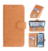 Bookstyle Wallet Cases Hülle für iPhone 15 Plus Braun