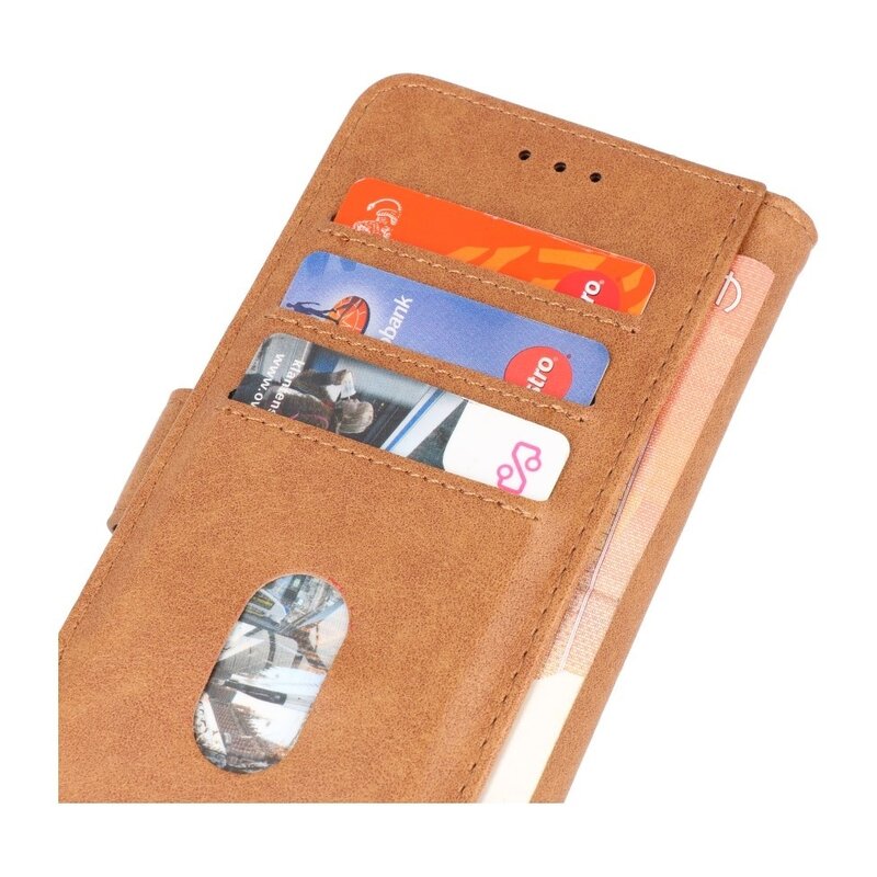 Bookstyle Wallet Cases Hülle für iPhone 15 Plus Braun