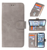 Bookstyle Wallet Cases Hülle für iPhone 15 Plus Grau