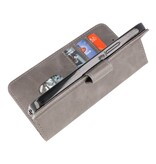 Funda Bookstyle Wallet Cases para iPhone 15 Plus Gris