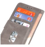 Étui portefeuille Bookstyle pour iPhone 15 Plus gris
