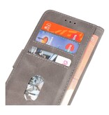 Funda Bookstyle Wallet Cases para iPhone 15 Plus Gris