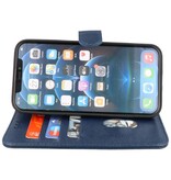 Étui portefeuille Bookstyle pour iPhone 15 Pro Max, bleu marine