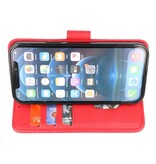 Étui portefeuille Bookstyle pour iPhone 15 Pro Max Rouge