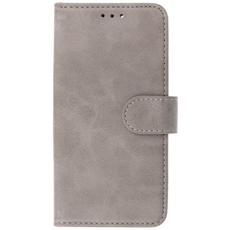 Étui portefeuille Bookstyle pour iPhone 15 Pro Max, gris