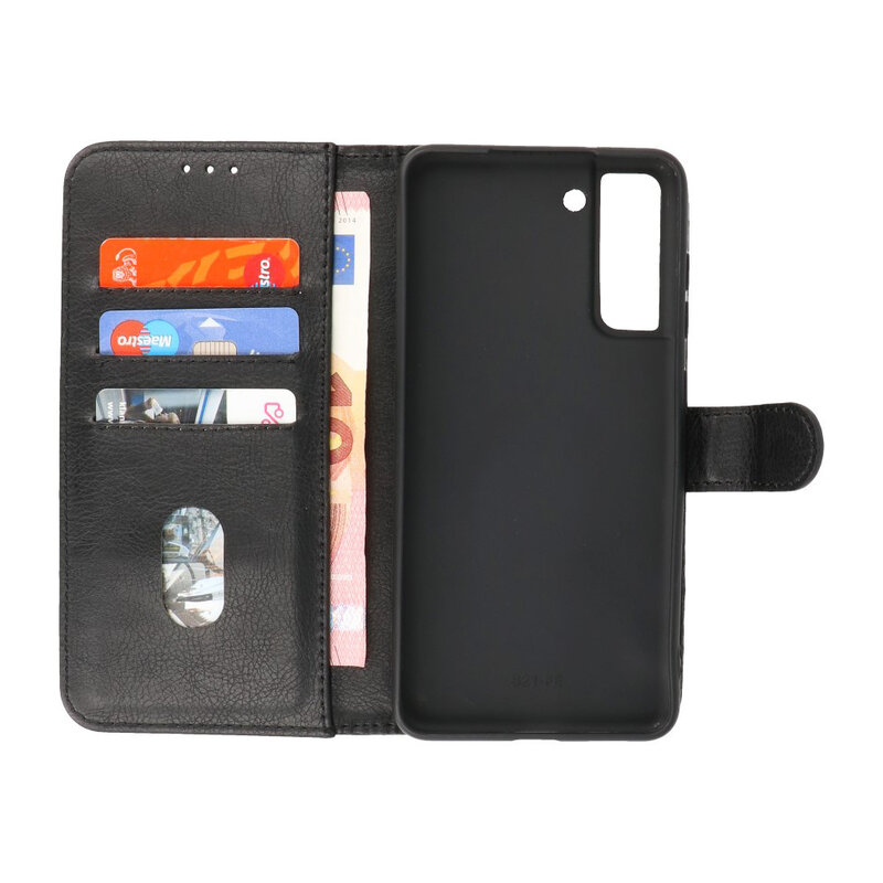 Funda tipo cartera estilo libro para Samsung Galaxy S23 FE, color negro