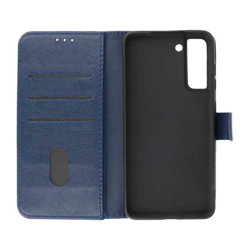 Étui portefeuille Bookstyle pour Samsung Galaxy S23 FE, bleu marine