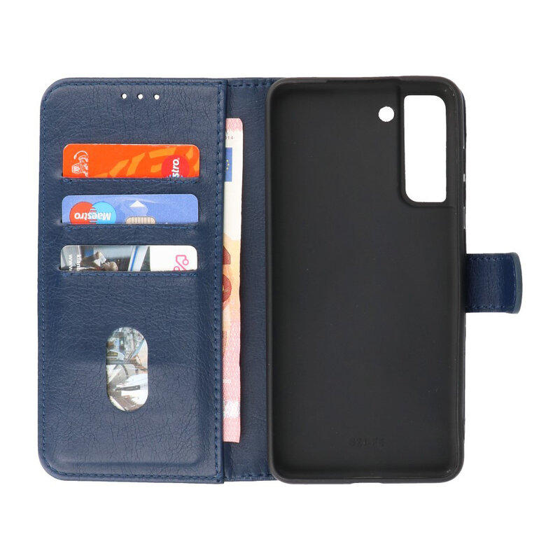 Funda Bookstyle Wallet Cases para Samsung Galaxy S23 FE Azul Marino