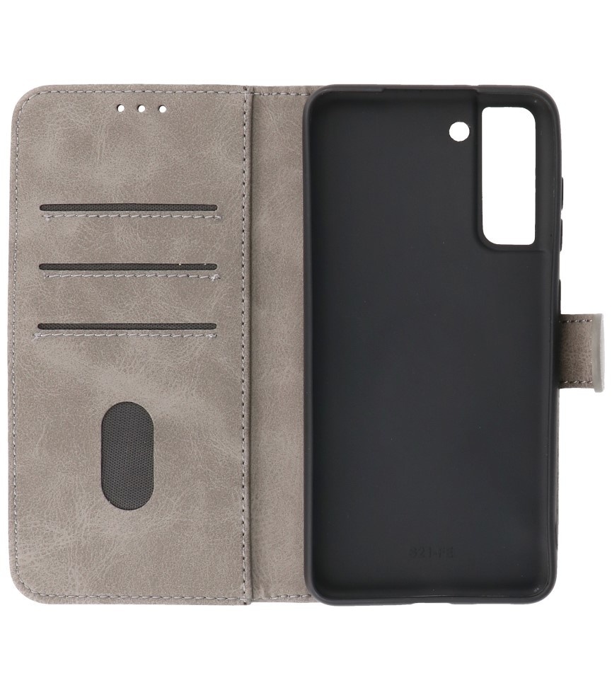 Bookstyle Wallet Cases Hoesje voor Samsung Galaxy S23 FE Grijs