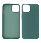 Fashion Backcover Telefoonhoesje - Color Hoesje - Geschikt voor iPhone 15 - Donker Groen