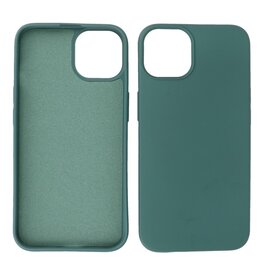 Hoesjes geschikt voor Apple iPhone 15 Hoesje Fashion Backcover Telefoonhoesje Donker Groen