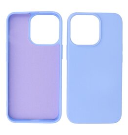 Fashion Color TPU Hoesje voor iPhone 15 Pro Max Paars