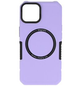 Magnetic Charging Case voor iPhone 15 Purple