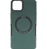 Magnetic Charging Case voor iPhone 15 Plus Donker Groen