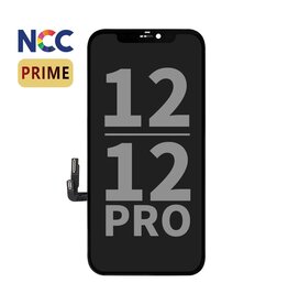 NCC Prime incell LCD-montering til iPhone 12-12 Pro Black + Free MF Full Glass