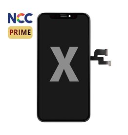 NCC Prime Incell LCD-Halterung für iPhone X Schwarz + Gratis MF-Vollglas