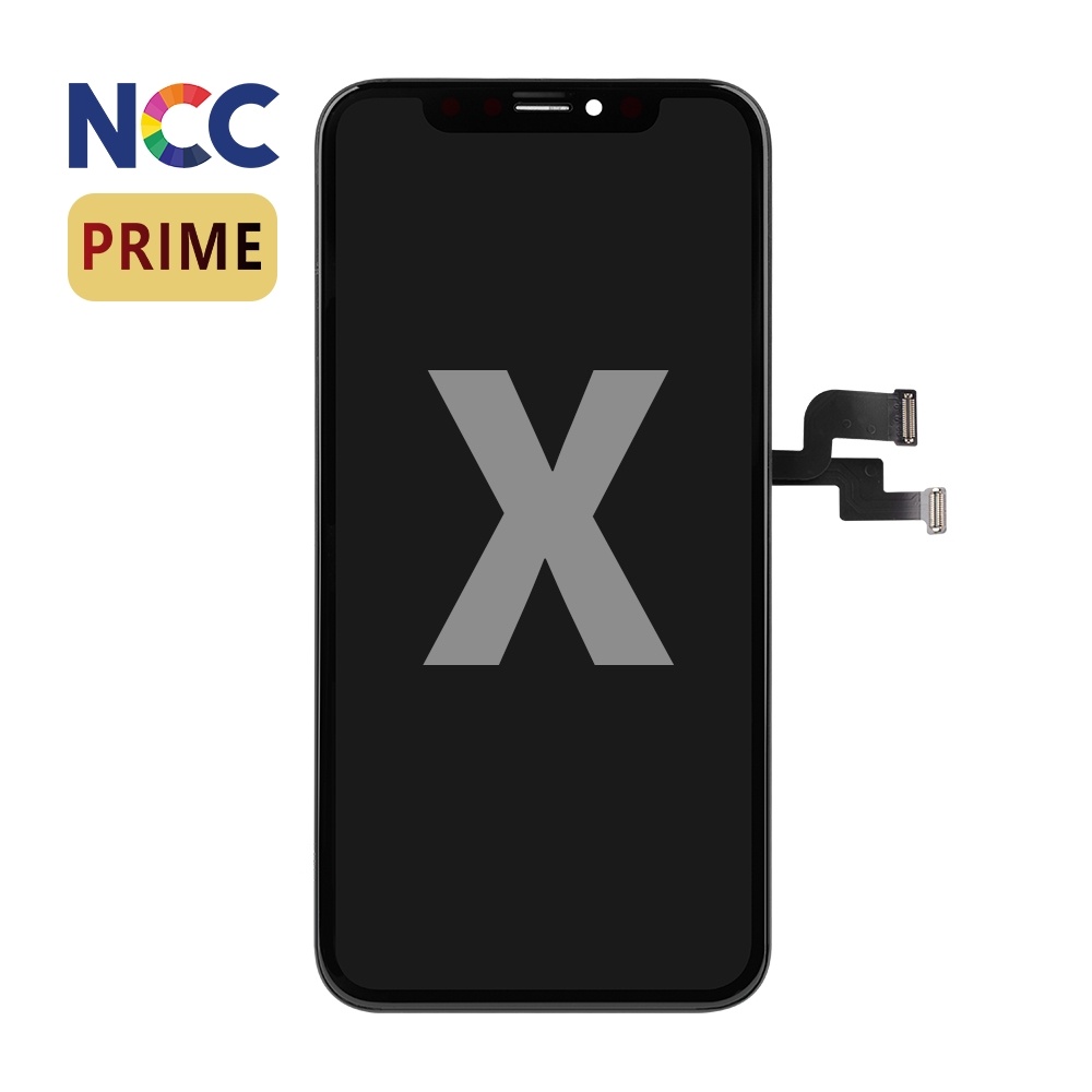 Soporte LCD NCC Prime Incell para iPhone X negro + MF Full Glass gratis Valor en tienda 15 €
