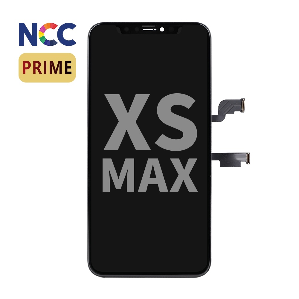 Support LCD NCC Prime incell pour iPhone XS Max Noir + Verre MF Full Glass offert Valeur boutique 15 €