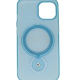 Funda Magsafe Transparente Mate con Función de Pie para iPhone 14 Azul