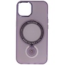 Magsafe Coque transparente mate avec fonction debout pour iPhone 14 Violet