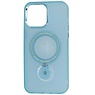 Magsafe Matt Transparent Cover med stående funktion til iPhone 14 Pro Blue