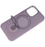 Magsafe Mat Transparant Case met Staande Functie voor iPhone 14 Pro Paars