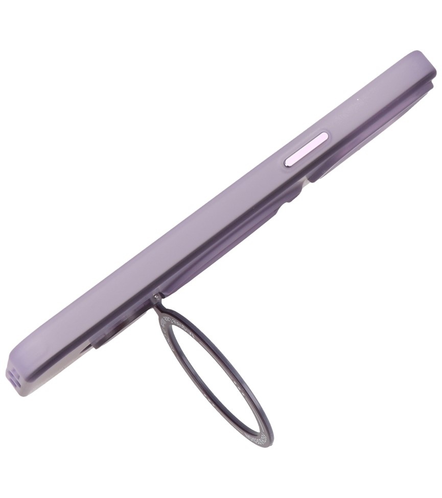 Magsafe Matt Transparent Case with Standing Function for iPhone 14 Pro Purple