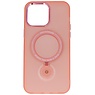 Magsafe Matt Transparent Cover med stående funktion til iPhone 14 Pro Pink