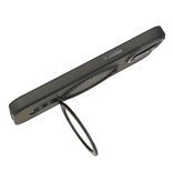 Funda MagSafe mate transparente con función de soporte para iPhone 15 Plus, color negro