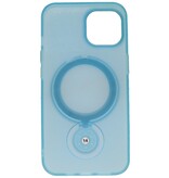 Magsafe Matt Transparent Case with Standing Function for iPhone 15 Plus Blue