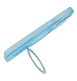 Étui MagSafe transparent mat avec fonction support pour iPhone 15 Plus bleu