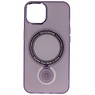 Funda MagSafe mate transparente con función de soporte para iPhone 15 Plus Morado