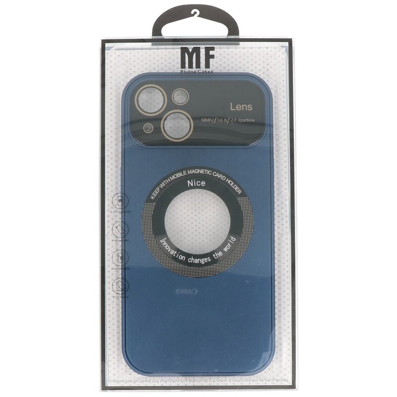 Funda Prime Magsafe con protector de cámara para iPhone 15 Azul Marino