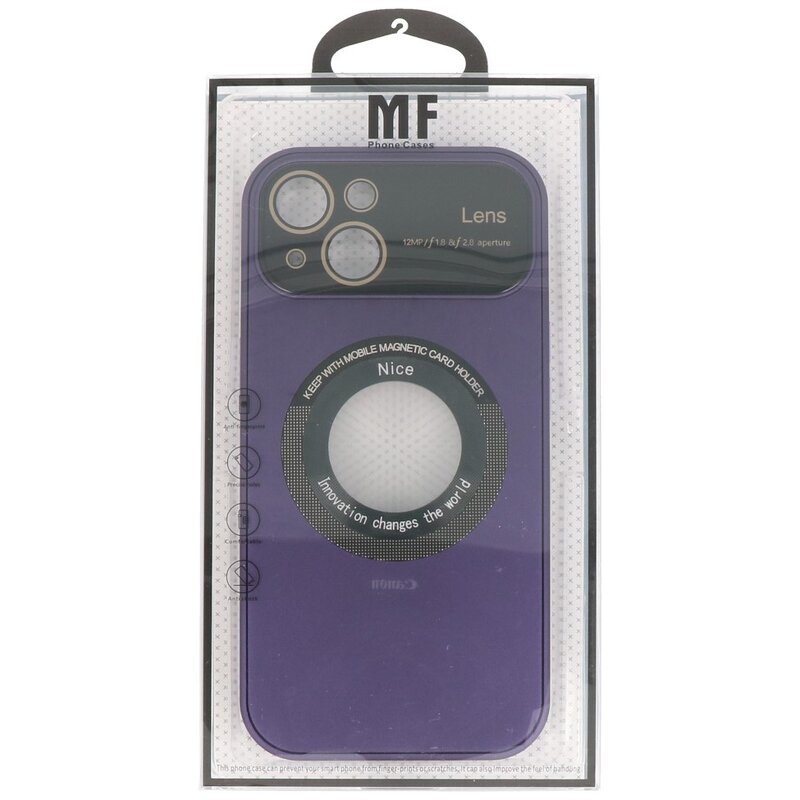 Funda Prime Magsafe con Protector de Cámara para iPhone 15 Morada