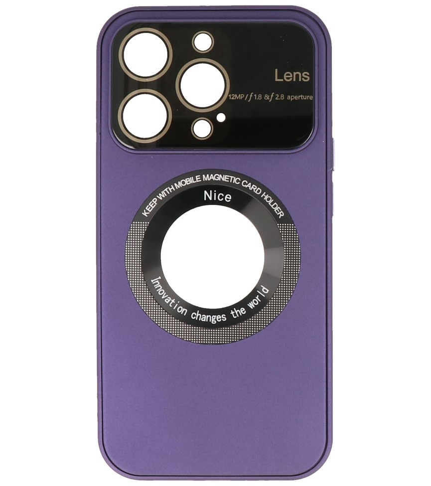 Custodia Prime Magsafe con protezione per fotocamera per iPhone 15 Pro viola