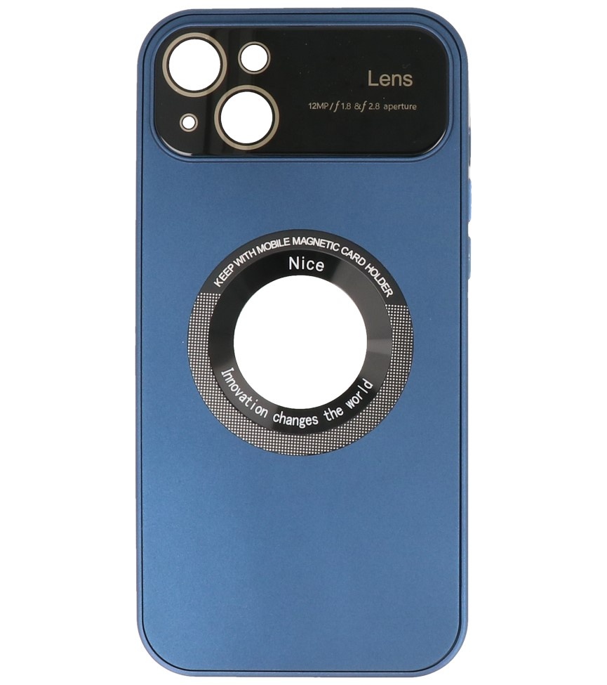 Funda Prime Magsafe con Protector de Cámara para iPhone 15 Plus Azul Marino